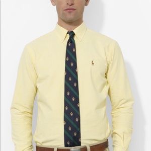 yellow polo dress shirt